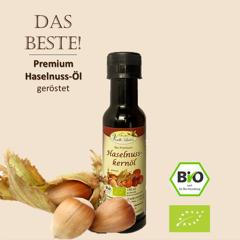 BIO Haselnusskernöl (Premium-Qualität) - geröstet