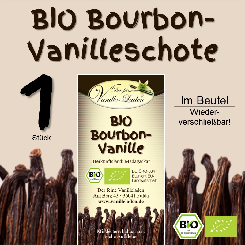 Original Bourbon-Vanilleschote 18-19 cm (1 Stück)