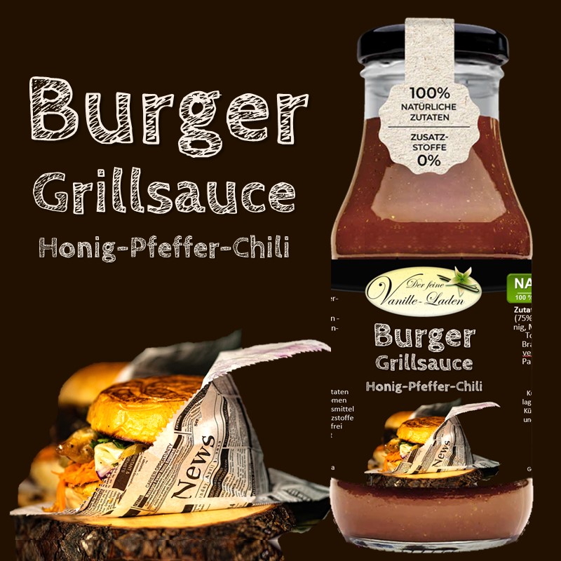 Burger Grillsauce - Honig-Pfeffer-Chili (würzig-scharf)