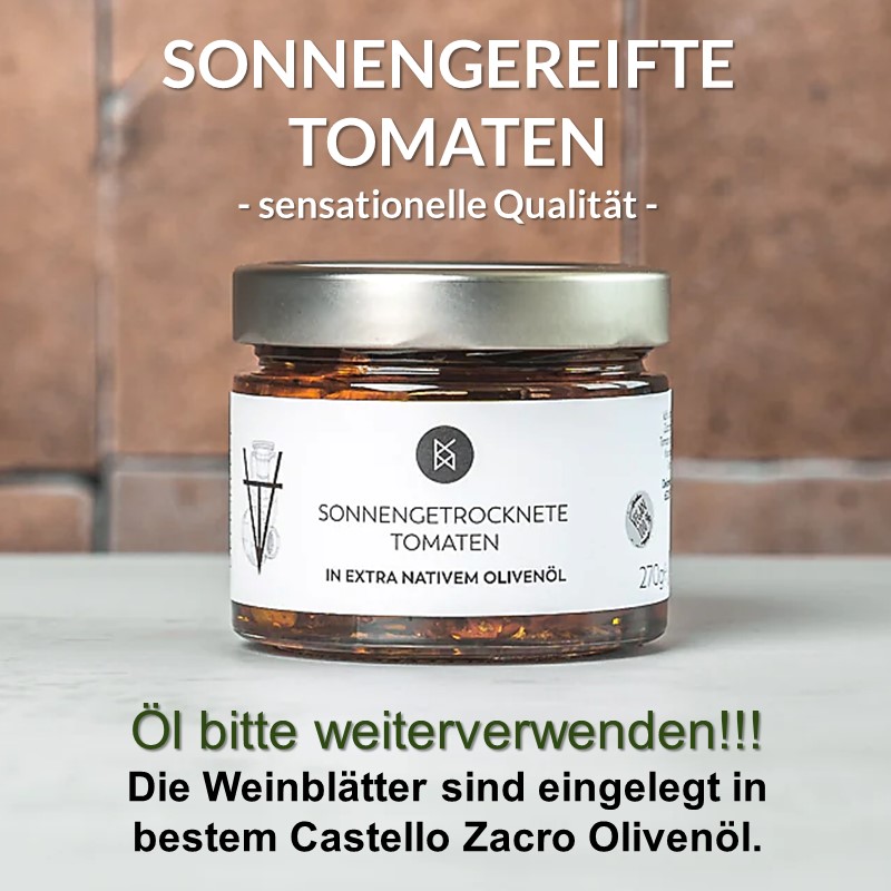 Beste SONNENGETROCKNETE TOMATEN in Premium Olivenöl