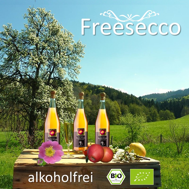 BIO Paradies-Prickler "Apfel-Rosenblüte / Rosige Zeiten" -alkoholfrei-
