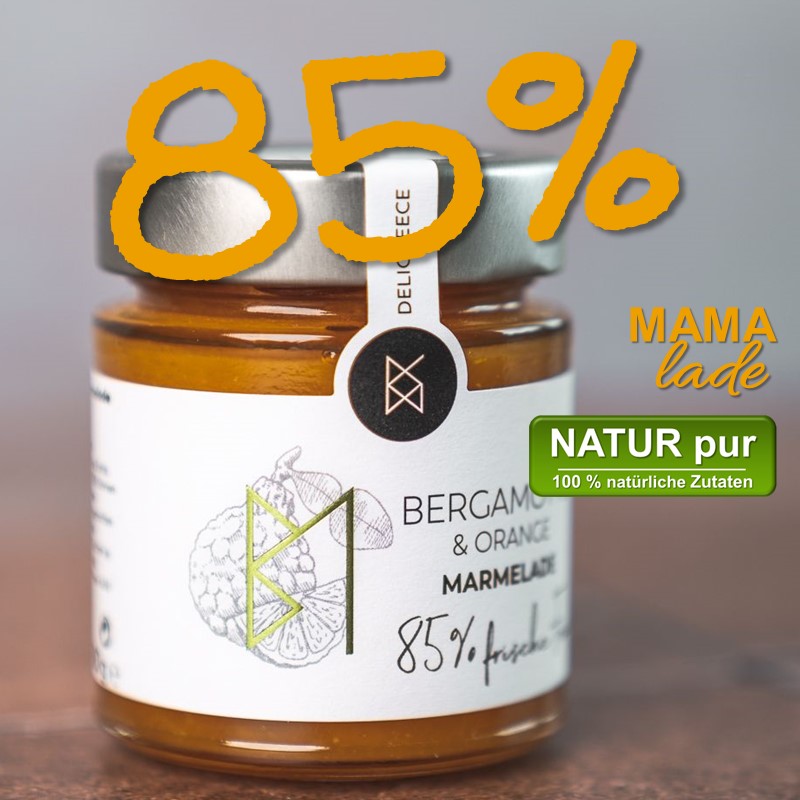 85% BERGAMOTTE MARMELADE von der Insel Kreta