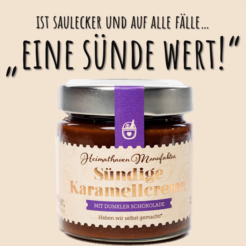 Sündige Karamellcreme - mit dunkler Schokolade