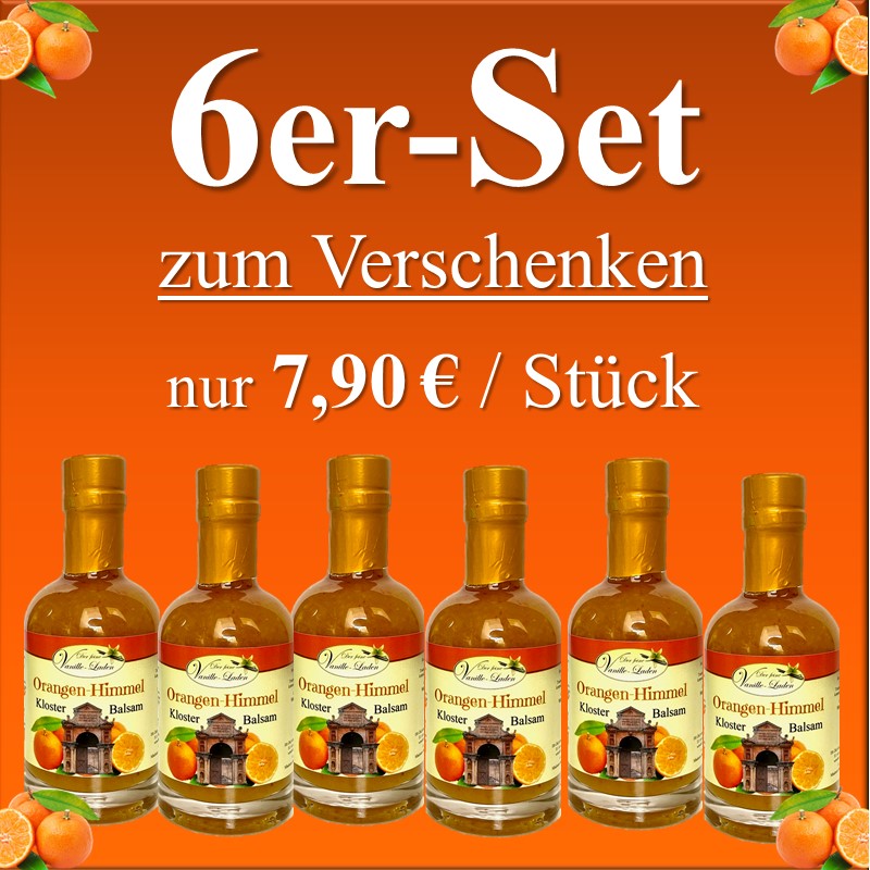 6er-Set Orangen-Himmel Kloster-Balsam (OHNE ZUCKERZUSATZ)