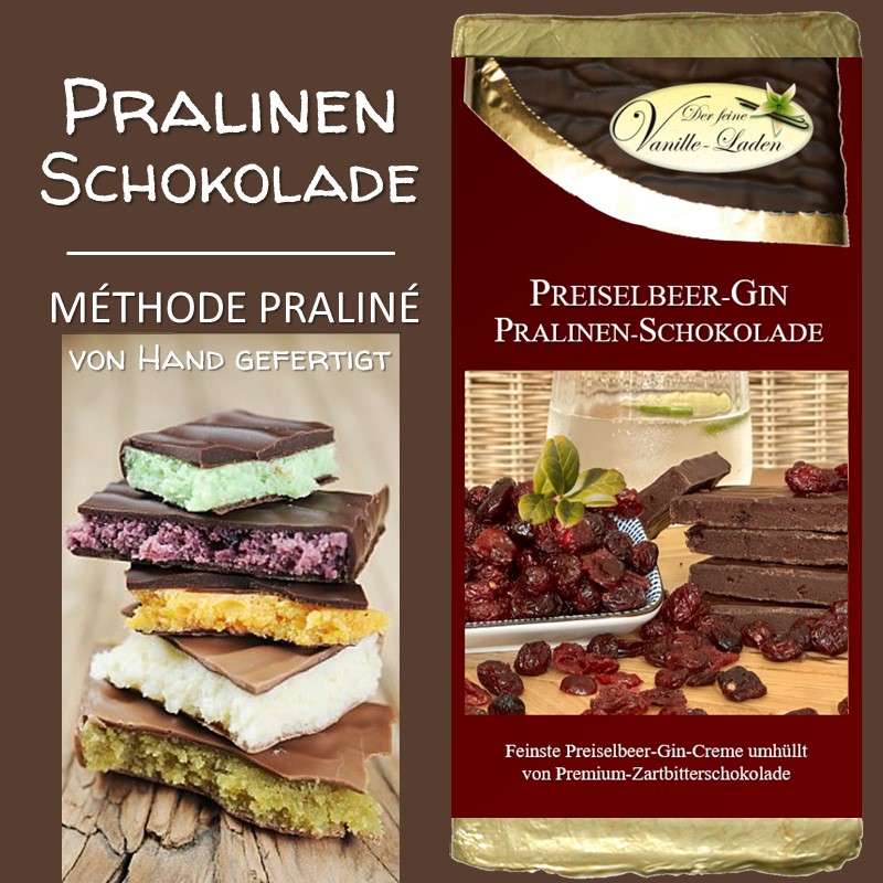 Preiselbeer Gin Pralinen-Schokolade