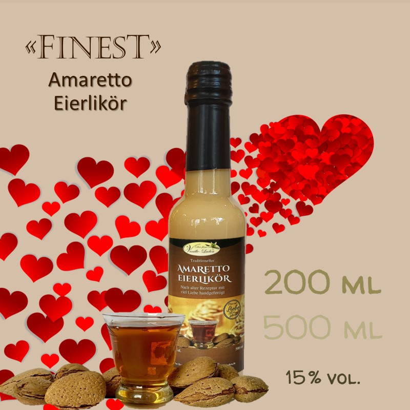 Amaretto-Eierlikör / 15 % vol. PREMIUM (handgefertigt!)