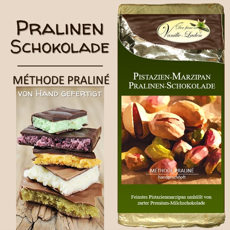 Pistazie-Marzipan Pralinen-Schokolade