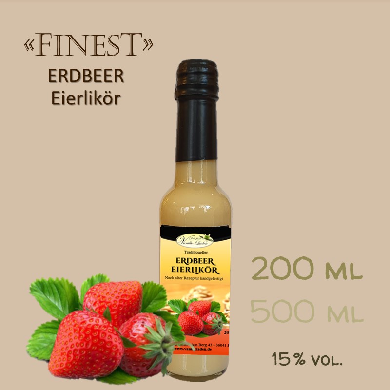 Erdbeer-Eierlikör / 15 % vol. PREMIUM (handgefertigt!)