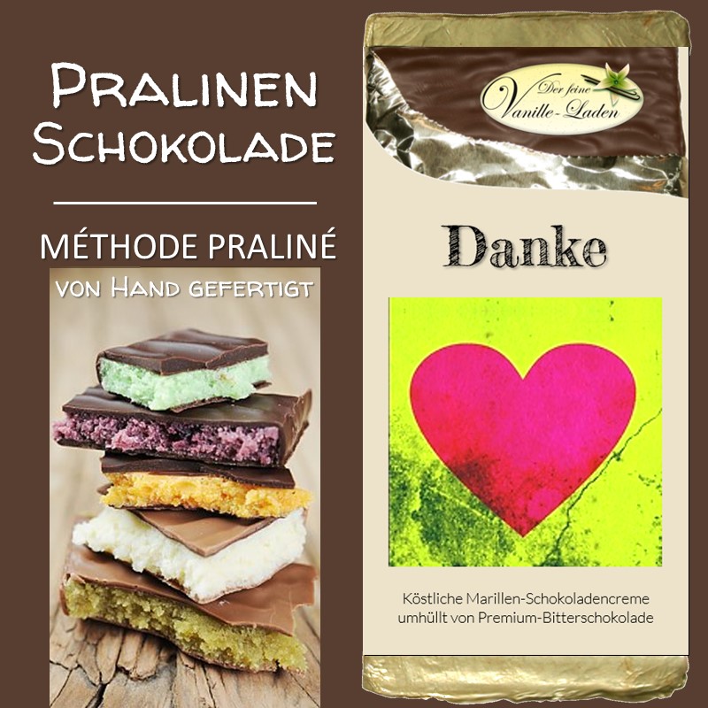 "Danke!" Pralinen-Schokolade (Marille)