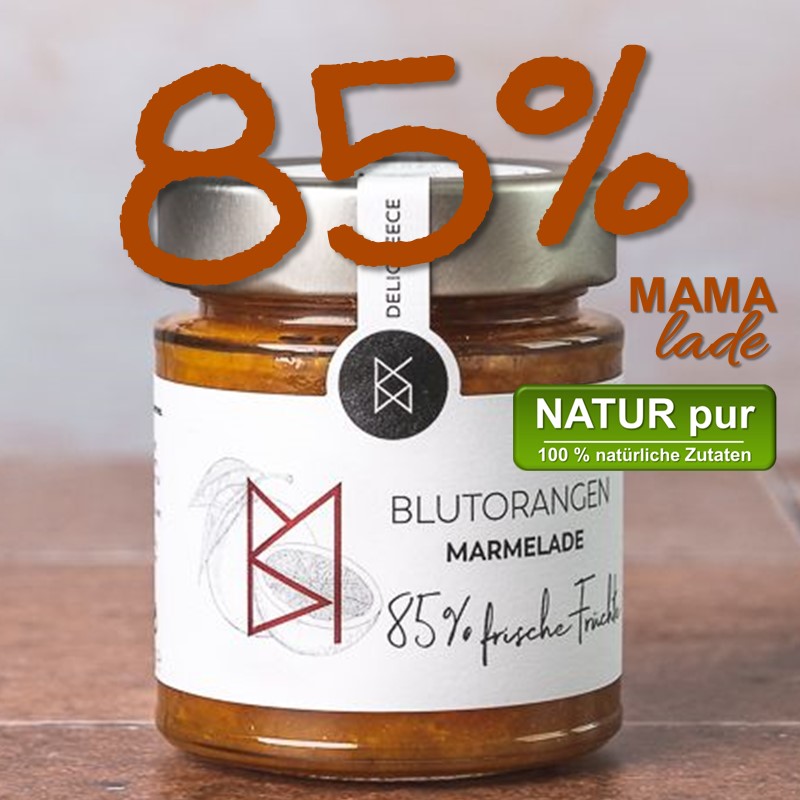 85% BLUTORANGEN MARMELADE vom Argolis, Peleponnes