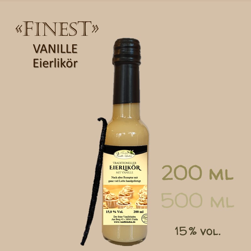 Vanille-Eierlikör / 15 % vol. PREMIUM (handgefertigt!)