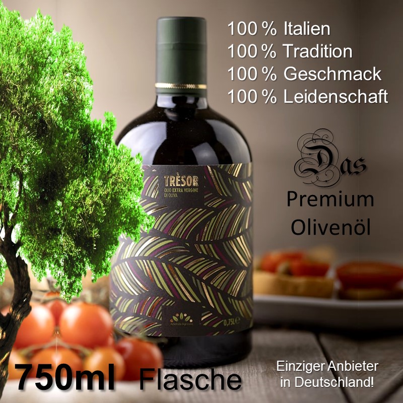 TRÈSOR Italienisches Premium-Olivenöl Extra Nativ (ERNTE 25/26)