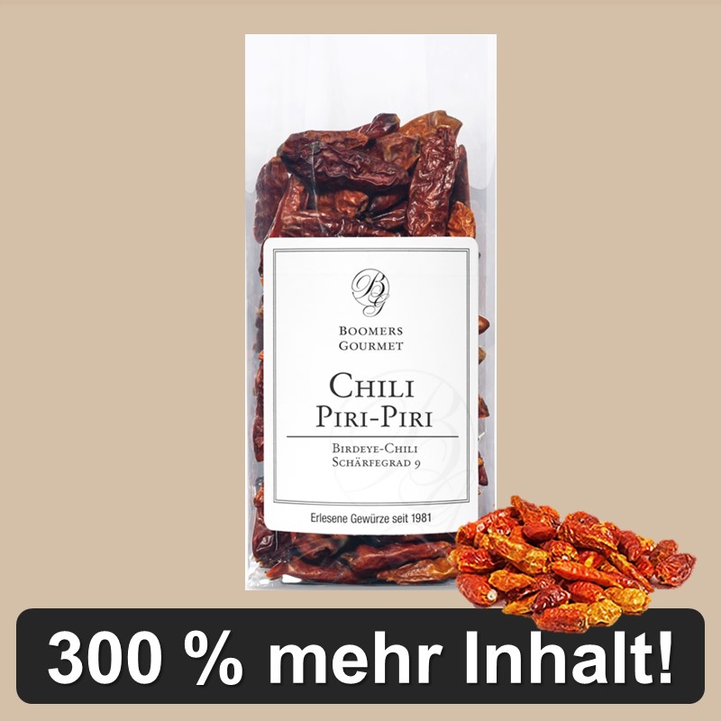 Chili Piri-Piri "Birdeye", Schärfegrad 9 (von 10 Schärfegraden)