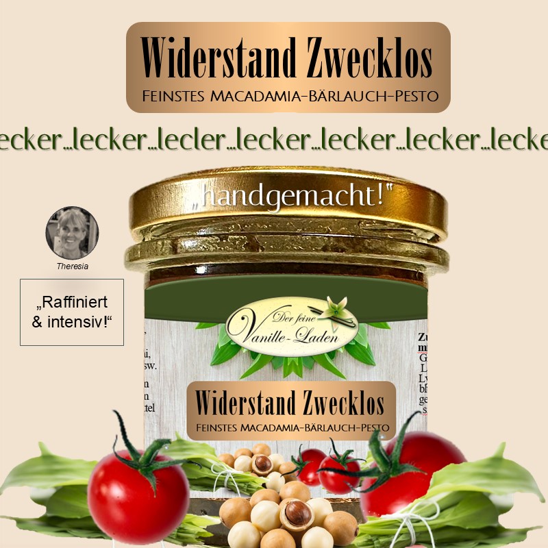 Widerstand Zwecklos - bei unserem genialen Macadamia-Bärlauch-Pesto