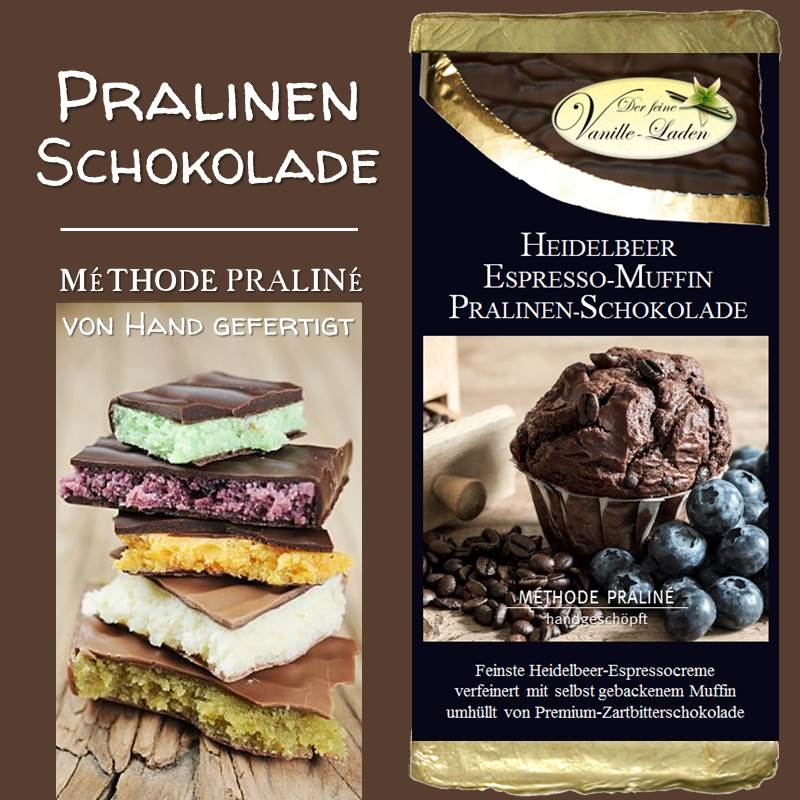 Heidelbeer-Espresso-Muffin Pralinen-Schokolade