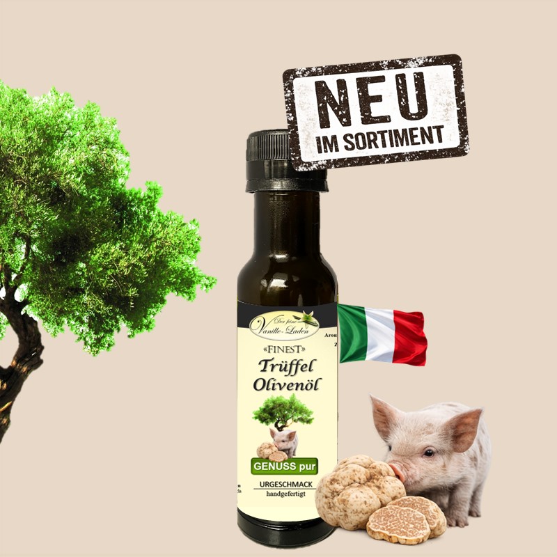 Trüffel-Olivenöl aus Sizilien (aromatisiertes Olivenöl)