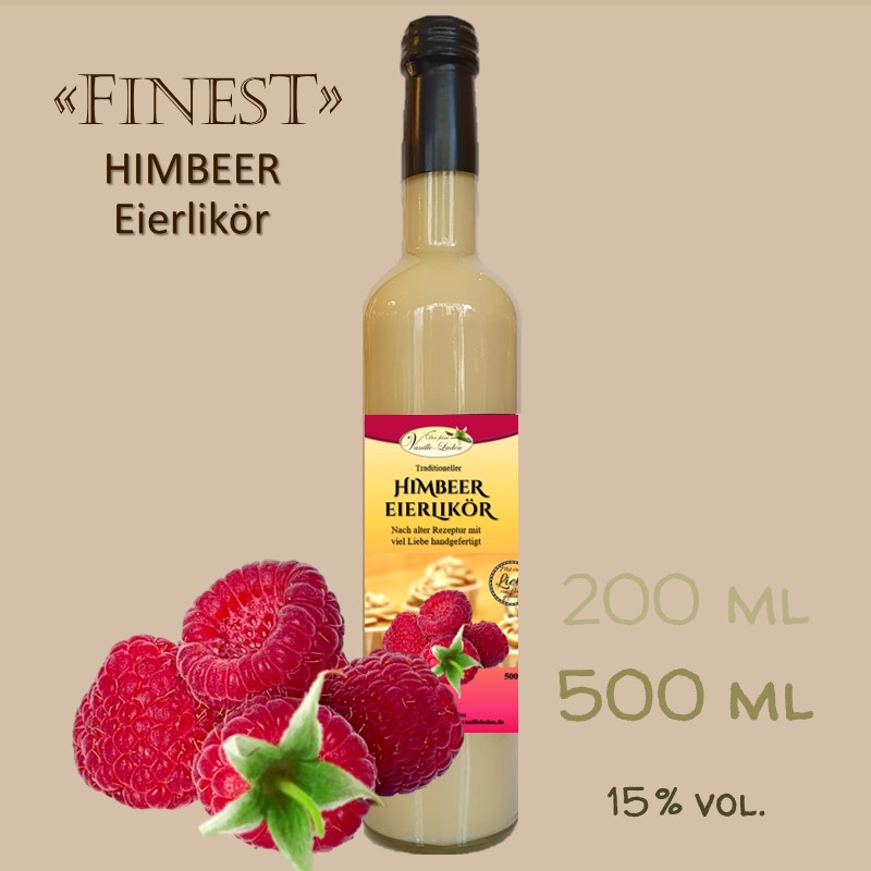 Himbeer-Eierlikör / 15 % vol. PREMIUM (handgefertigt!)